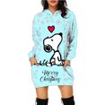 thumbnail image 3 of Otoño e Invierno mujer Snoopy lindo estampado Disney serie navideña señoras moda Sudadera con capucha vestido Casual vestido de manga larga, 3 of 4