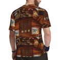 thumbnail image 2 of Wukai Log Cabin Inside Print Men's Short-Sleeved Mesh T-Shirt,Quick-Dry Short Sleeve Workout T-Shirt-X-Small, 2 of 8