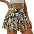 thumbnail image 4 of KUIFORTI White Daisy Pleated Skirts for Women Athletic Inner Shorts 2 Pockets Stretchy Lightweight Shorts Workout Golf Skort Hard Wearing for Athletic Skorts Sports Running Pickleball, 4 of 7