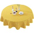 thumbnail image 1 of Table Cloth, Round Stripe Cotton Line Table Cover Nordic Twill Floral Tablecloth Washable Dining Decorative, 1 of 5