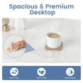 thumbnail image 3 of CONCETTA 47in Small Computer Desk with 2 Drawers, Side Headphone Hook, Writing Work Study Desk for Home, White, 3 of 8