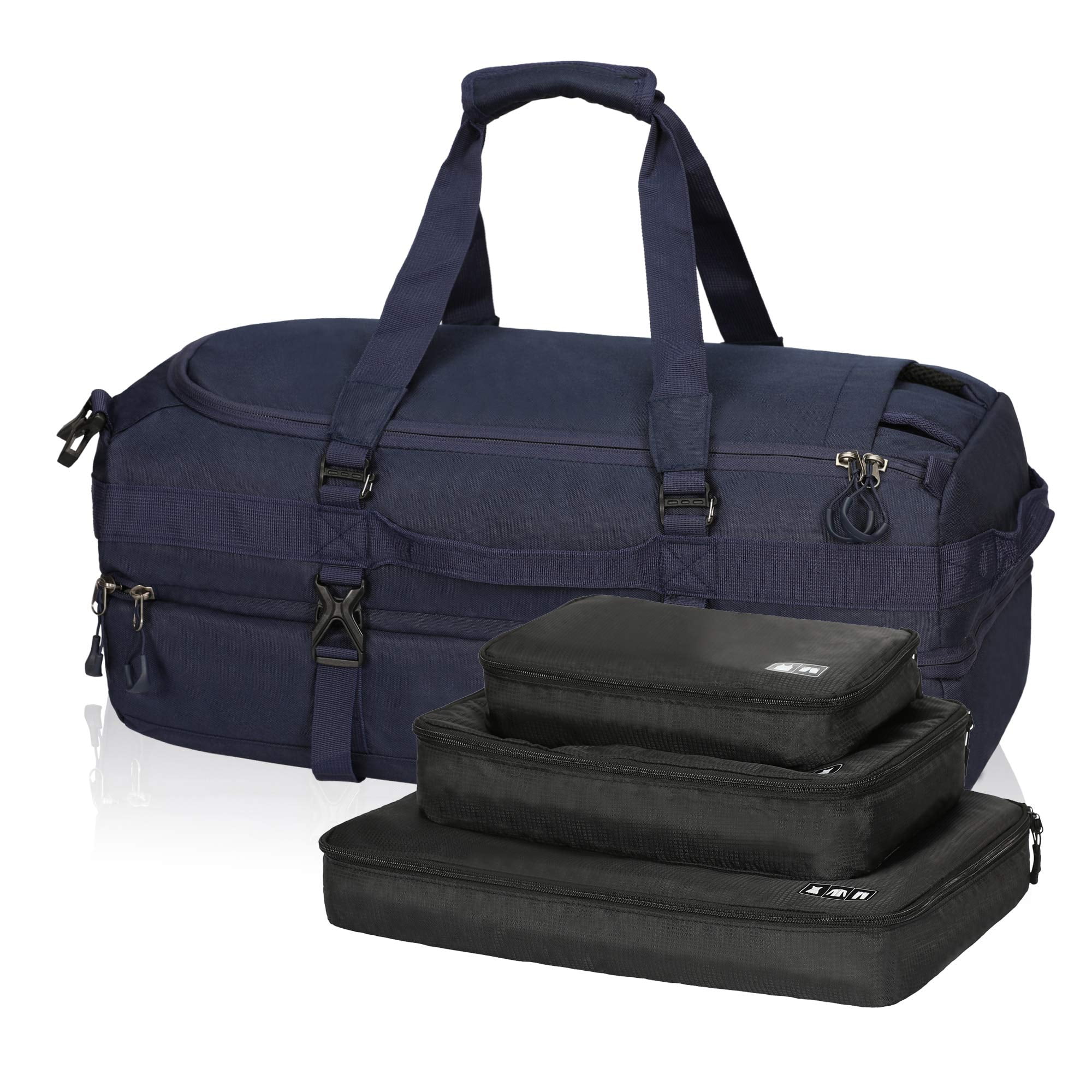 Hynes Eagle Duffel Bag with 3 PCS Packing Cubes, 20 Inch 38L Carry On