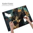 thumbnail image 3 of 500 Pc Jigsaw Puzzle Large Piece Picture Puzzles Unique Gift Idea Family Game Friends - skull playing guitar Heavy Metal Rock Skeleton, 3 of 5