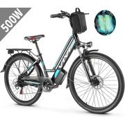 VIVI Electric Bike Electric Bicycle for Adults, 26" 500W Ebike, 22 MPH Electric Cruiser Bicycle, Adults Ebike with 48V Removable Battery,Up to 50 Miles,Shimano 7 Speed