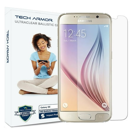 Galaxy S6 Glass Screen Protector, Tech Armor Premium Ballistic Glass Samsung Galaxy S6 Screen Protectors