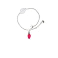 thumbnail image 1 of Delight Jewelry Silvertone Christmas Lights - Hot Pink Resin - Silvertone Leaf Delicate Bracelet, 6.25+1.75", 1 of 4