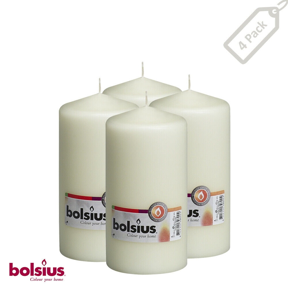 Bolsius Bistro 7in Tabletop Candles in White Low Smoke and Drip Free Pack of 45 