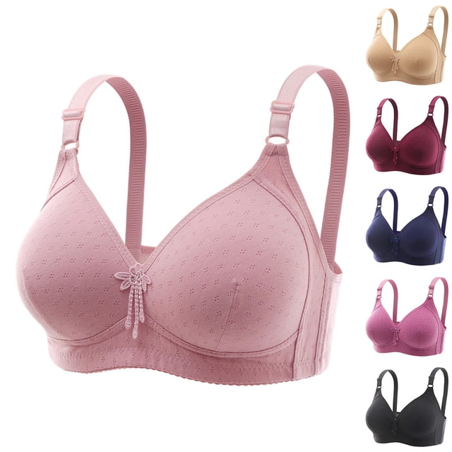 Sentmoon Womens Bras Oversize Sports Bras Full Coverages Lift No Underwires Adjustable Strap Breathable Sleep Bralettes Soft and Comfortable for Running Beige S