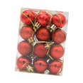 thumbnail image 4 of 24 piezas de adornos de bolas de Navidad, adornos para árboles de Navidad, bolas decorativas de Navidad, adornos colgantes para puertas, ventanas y Rojo, 4 of 8