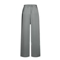 thumbnail image 2 of asjyhkr Womens Pants Wide Leg High Waist Drawstring Loose Casual Breathable Solid Color Hiking Outdoor Vacation Pants with Pockets, 2 of 5