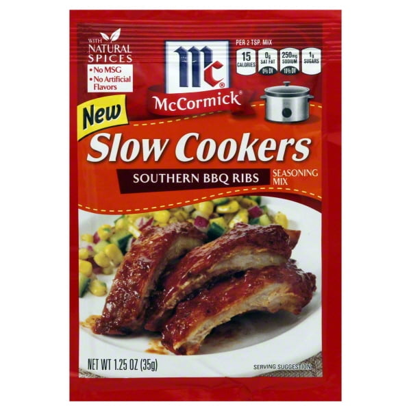 McCormick Slow Cookers Southern BBQ Ribs Seasoning Mix, 1.25 oz