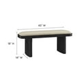 thumbnail image 3 of Modway Iver 43" Upholstered Wood Accent Bench in Black Flax, 3 of 8