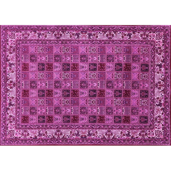 Ahgly Company Indoor Rectangle Persian Pink Traditional Area Rugs, 7' x 10'