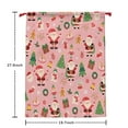 thumbnail image 5 of Christmas Bags Drawstring,Pink Christmas Santa Pattern Large Xmas Christmas Gift Bags,Reusable for Xmas and New Year Party Favors and Supplies,27.6" X 19.7", 5 of 5
