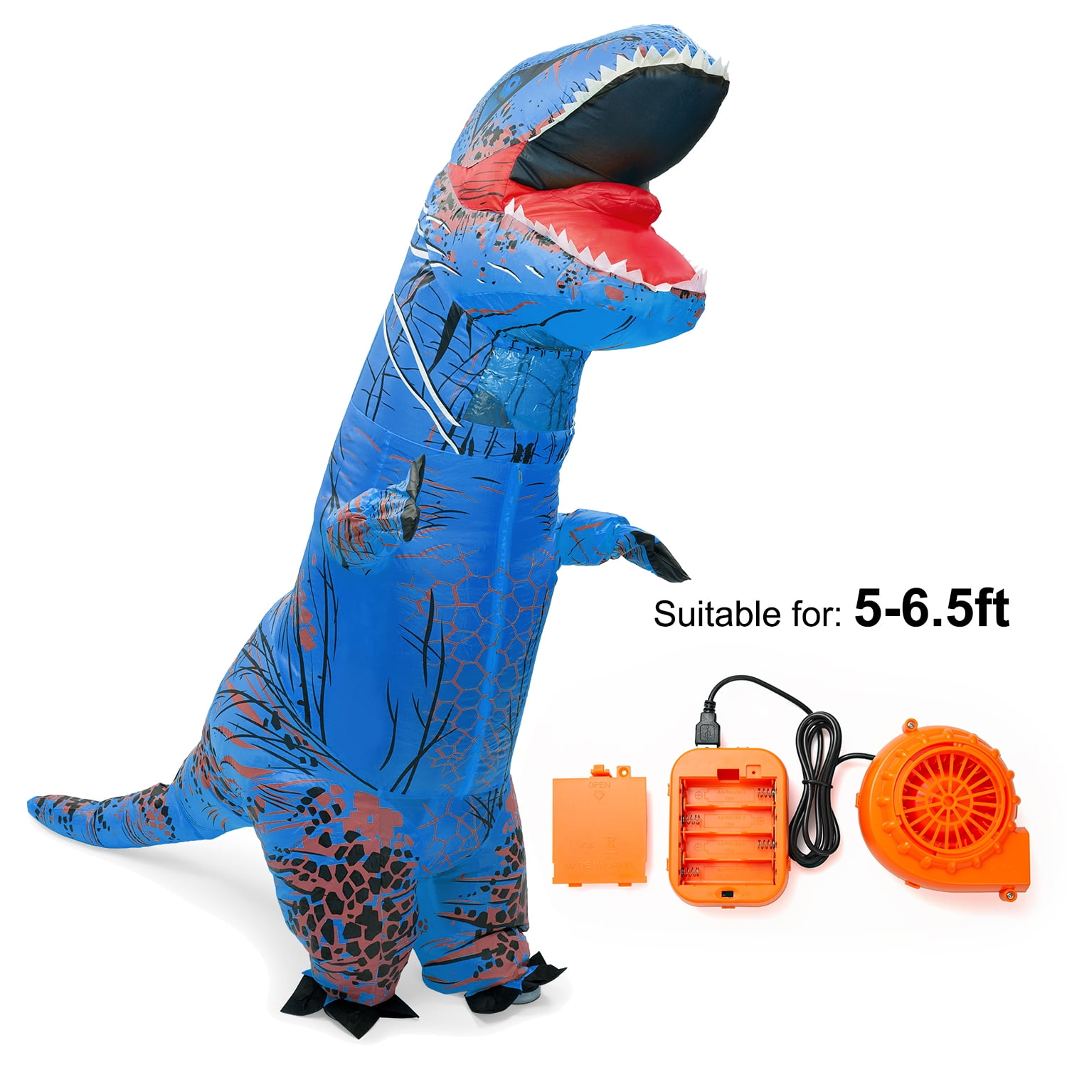 Inflatable Dinosaur Costume Jurassic Blow up Adults Kids Outfit Christmas -  
