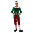 Unisex Elf Christmas Santa Claus Costume Deluxe Set Cosplay Suit