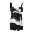 thumbnail image 4 of BOBOGOJP Summer Blouson Tankini Swimsuits for Women 2026 Tummy Control Two Piece Bathing Suits with Sporty Pockets Swim Shorts White for Size M, 4 of 9