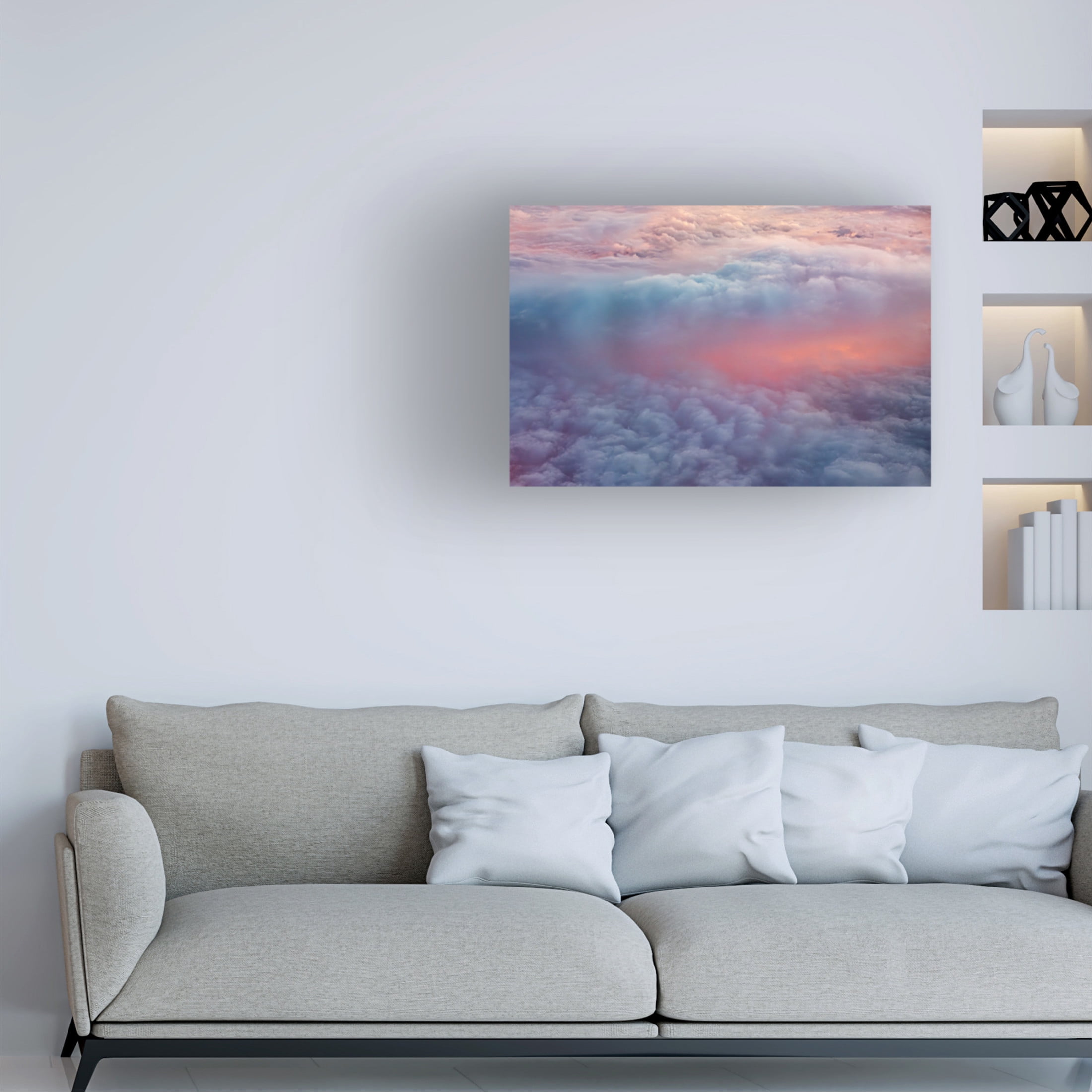 Canvas Wall Art - Dennis Frates 'Clouds Over Pacific Ocean At Sunset 2' Wall Art for Living Room, Bedroom, or Office Décor by Trademark Fine Art - 32 x 22 Inches