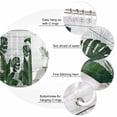 thumbnail image 3 of Small Stall Shower Curtain 36x72 Inch Narrow Half Size Palm Leaves Bath Curtains Bathroom Decor, Tropical Botanical Leaf Summer Wooden Gray Waterproof Fabric Shower Curtain Set with Hooks 36 Inch, 3 of 7