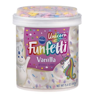 3 pack) Pillsbury Funfetti Aqua Blue Vanilla Frosting, 15.6 oz Tub
