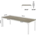 thumbnail image 2 of Tribesigns 2-Person Home Office Desk, 78.7" Extra Long Computer Desk, Double Workstation for Home Office, Work Desk for Two People (Oak), 2 of 5