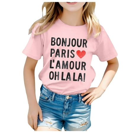 

Kid Printed Casual Short Sleeve Top T Shirt Girls Easter Shirt Top Women Top Runaways Girls Workout Too Long Sleeve Girls Undershirts 5 Toddler Girl Clothes Long Sleeve Tops for Little Girls 2t Girls
