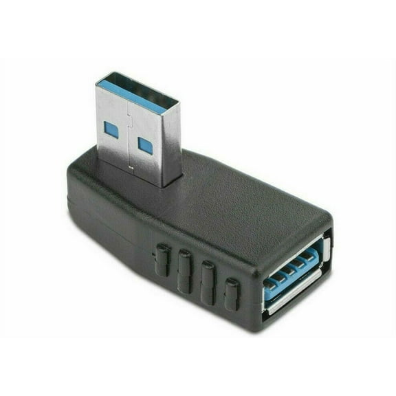 CableVantage New USB 3.0 A Male to Female Extension Cable 90 Degree Right Angle Adapter Plug