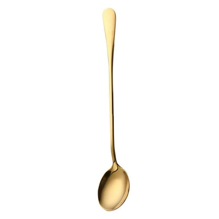 

5pcs Pointed/Round Head Stainless Steel Coffee Stirring Spoon Long Handles Dessert Scoop Kitchen Tools