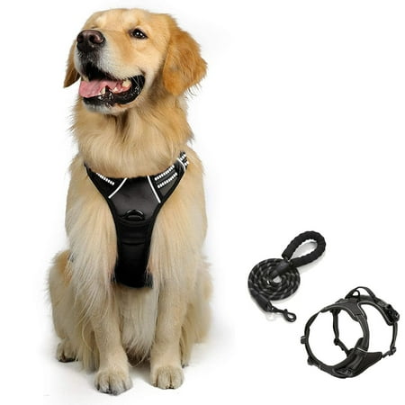 GoodTool Dog Harness Night Reflective Pet Harness with 2m Dog Leash for Small to Medium Dogs