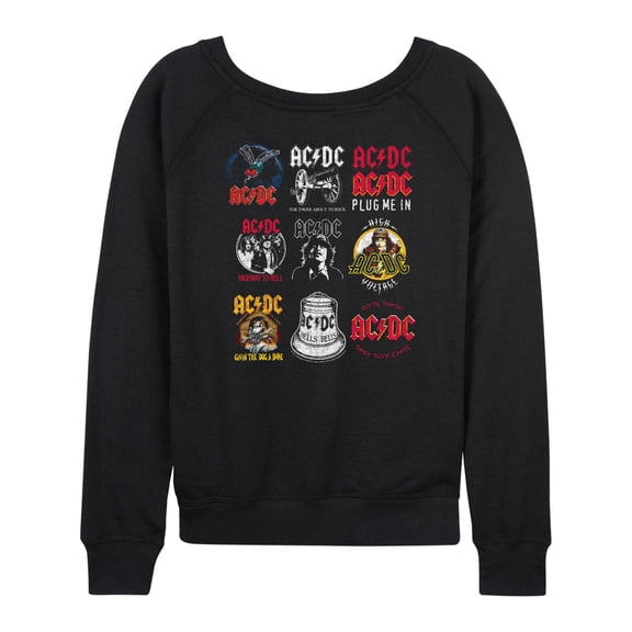 ACDC - Logo Grid - Women's French Terry Long Sleeve Shirt