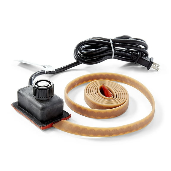 BriskHeat HSTAT301002 Silicone Rubber Heating Tape with Adjustable Thermostat Control 2 ft Length 120v 432w