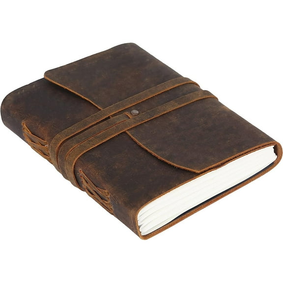 Komal's Passion Handmade Leather Blank Diaries and Journals, 5 in x 7 in, 240 Pages