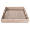 thumbnail image 2 of Artifacts Rattan™ Square Serving Ottoman Trays with Glass Insert, 2 of 3