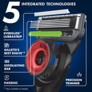 Gillette Labs Official Patriots Licensed Razor for Men, 1 Handle, 1 Blade Refill, Perfect for Game Day Grooming, Gillette Labs with Exfoliating Bar