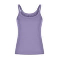 thumbnail image 7 of JGGSPWM Plus Size Women's Form Fitting Sleeveless Tank Top Scoop Neck Ribbed Knit Basic Cami Shirts Purple 2XL, 7 of 7