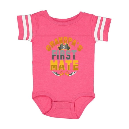 

Inktastic Grandpas 1st Mate Pirate Sailing Gift Baby Boy or Baby Girl Bodysuit