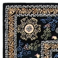 thumbnail image 2 of SAFAVIEH Micro-Loop Shanelle Floral Bordered Wool Area Rug, Black/Green, 4' x 6', 2 of 4