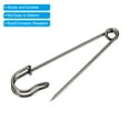 thumbnail image 4 of Uxcell Safety Pins 2.95 Inch Large Metal Sewing Pins Black 50Pcs, 4 of 5