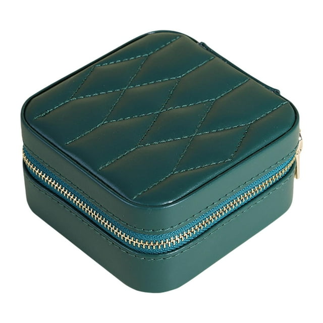 Caja de viaje Yuyangstore para guardar joyas organizador verde 10 cm x 10 cm x 5 cm