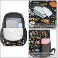 thumbnail image 4 of Football and Basketball Black Pattern 17" School Backpacks for Teens,Waterproof Oxford Fabric,S-Shape Padded Straps for School,Travel,Hiking,Camping, 4 of 6