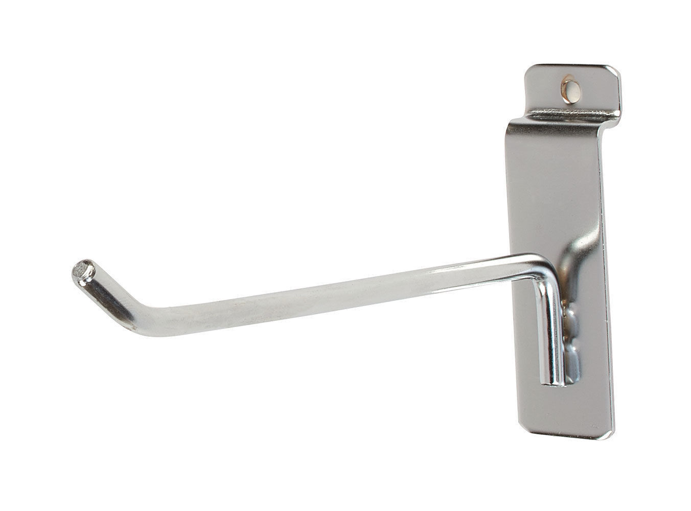 25 Chrome 6" Slatwall Metal Peg Hooks Slat Wall Display 6mm Diameter