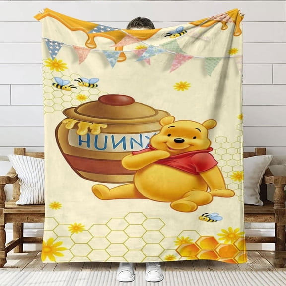 Winnie Throw Blanket Gifts for Fans Lover Girls Boys Women Present Hoodie Him Bed 60"x80"