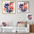 thumbnail image 4 of Designart "Floral Pattern in the Style of Henri Matisse III" Floral Framed Wall Art Decor - Traditional Blue Assorted Bouquets Hallway Framed Wall Art Decor, 4 of 6