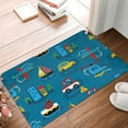 thumbnail image 5 of Fotbe Extra Durable Door Mat - Dirt Trapping Outdoor Welcome Mats - Non-Slip Outdoor Door Mats - Low Profile Front Door Mat - Indoor (16" x 24", Transportations with Buildings ), 5 of 9