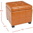 thumbnail image 4 of Safavieh Safavieh William Saddle Leather Tufted Storage Ottoman, 4 of 8