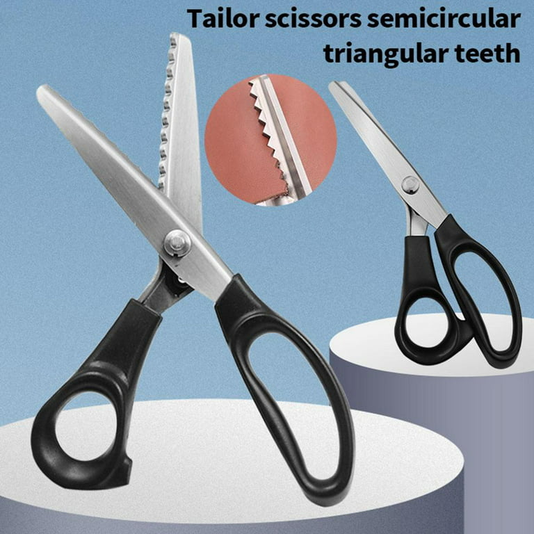 Tohuu Scissors For Fabric Cutting Pinking Shears Scissors For Fabric  Comfort Grip Handled Professional Fabric Crafts Dressmaking Zigzag Cut  Scissors For Sewing beneficial 