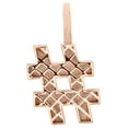 thumbnail image 3 of 10K Rose Gold Mini Number # Pendant Block Font Charm Hashtag Plus Sign | Hashtag, 3 of 4