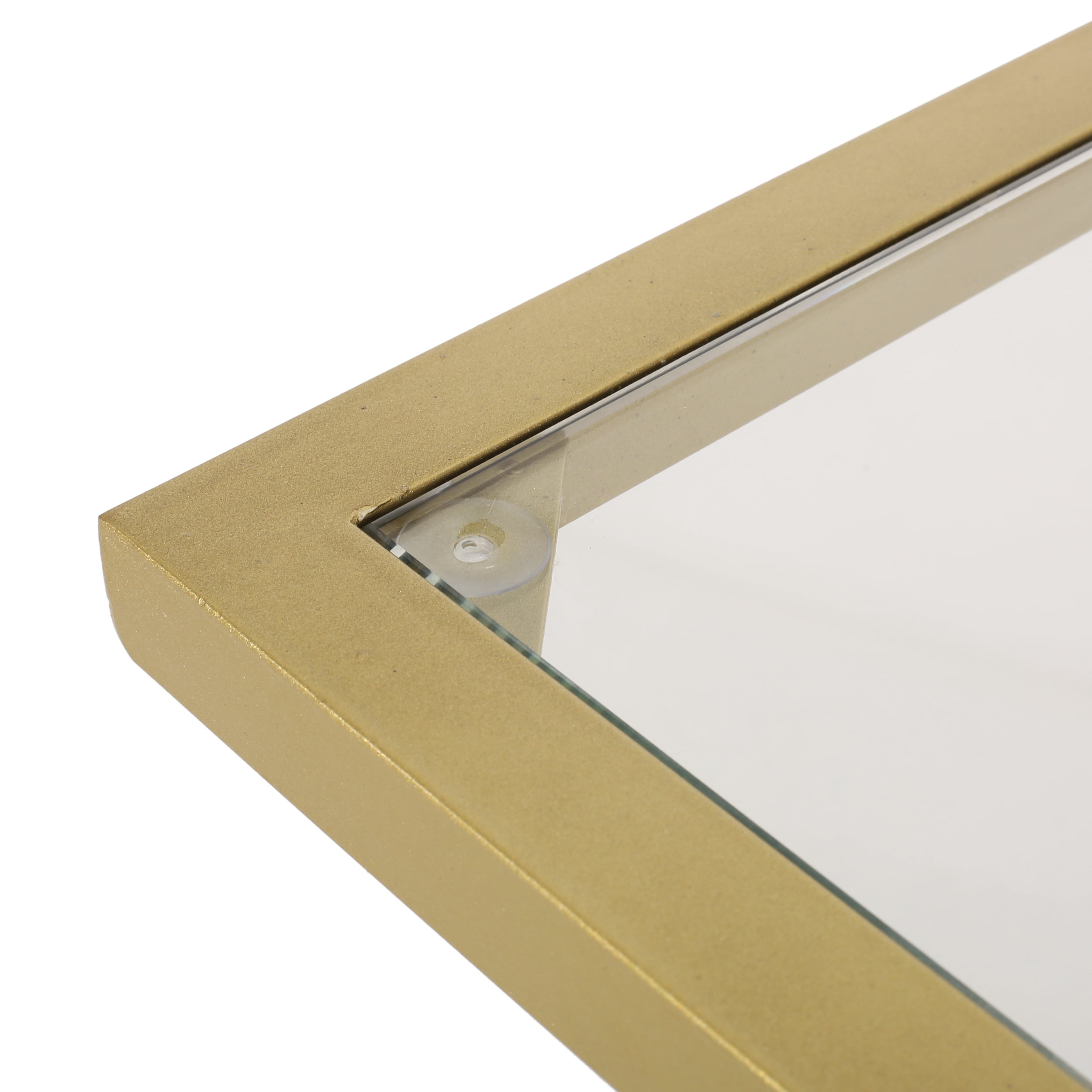 Christopher Knight Home Speakes Gold C-Shaped End Table with Tempered Glass Top