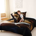 thumbnail image 4 of Metsweet Gold Dragon King Size Comforter Sets 3pcs, Magic Animal Comforters King Size, Gold Black Brown,Black Reversible,1 Comforter and 2 Pillowcases, 4 of 6