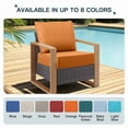 thumbnail image 3 of PARKWELL 8-Piece Outdoor Deep Seat Cushion Set, 22 x 24, Water Repellent, Fade Resistant, 6-Inch Thicken Deep Seat Bottom and Back Cushion for Chair, Sofa, and Couch, Orange, 3 of 8